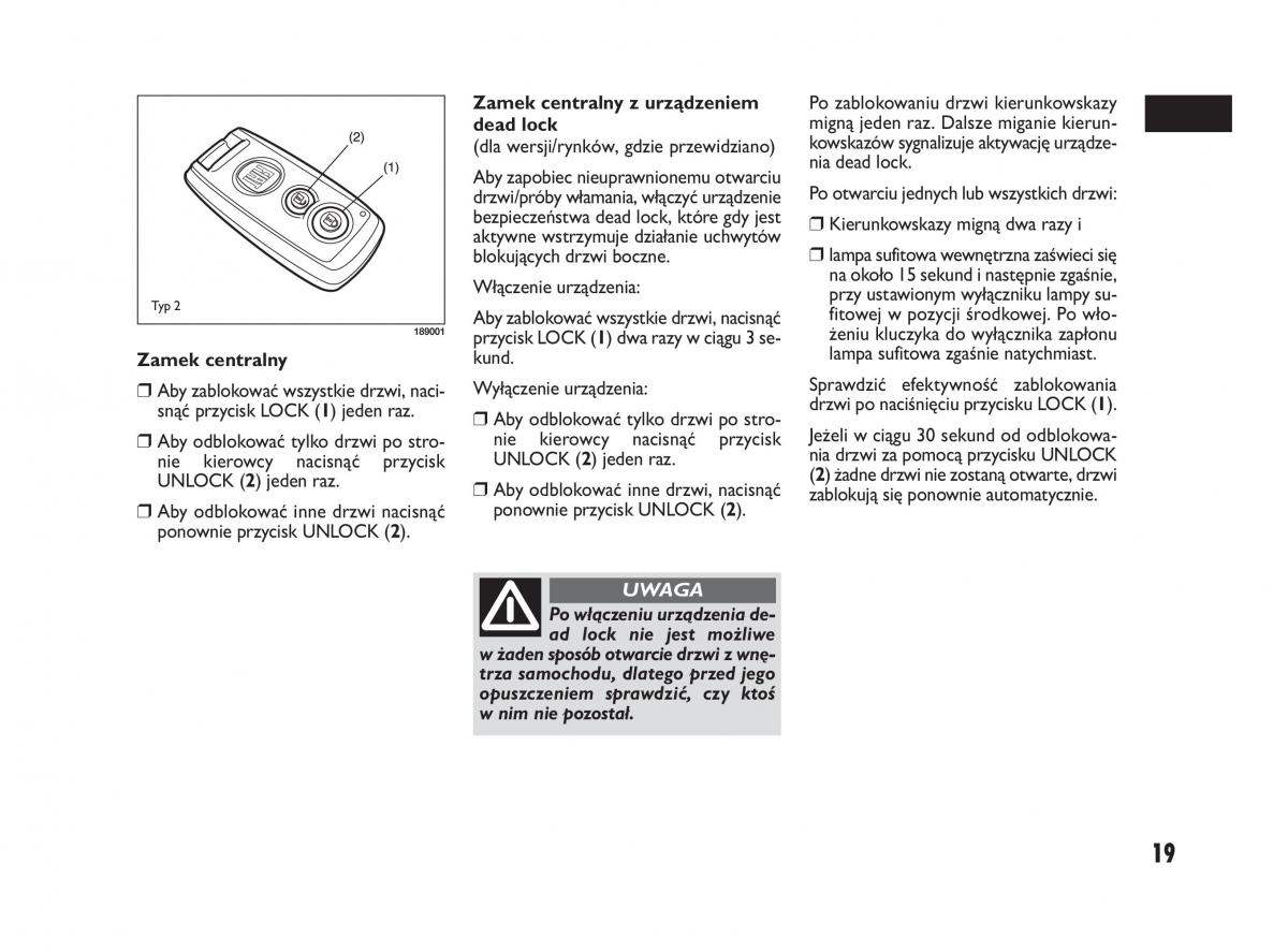 Fiat Sedici instrukcja obslugi / page 23