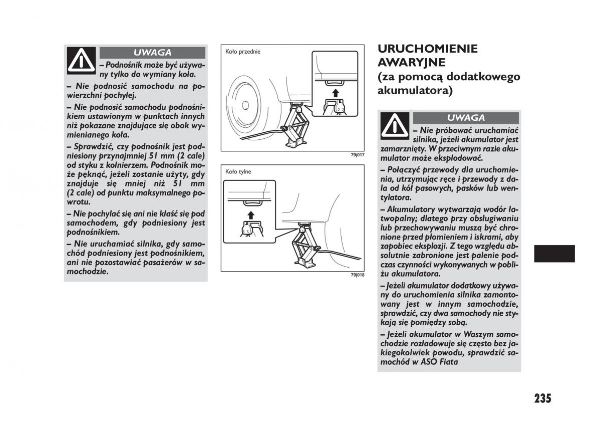 Fiat Sedici instrukcja obslugi / page 239