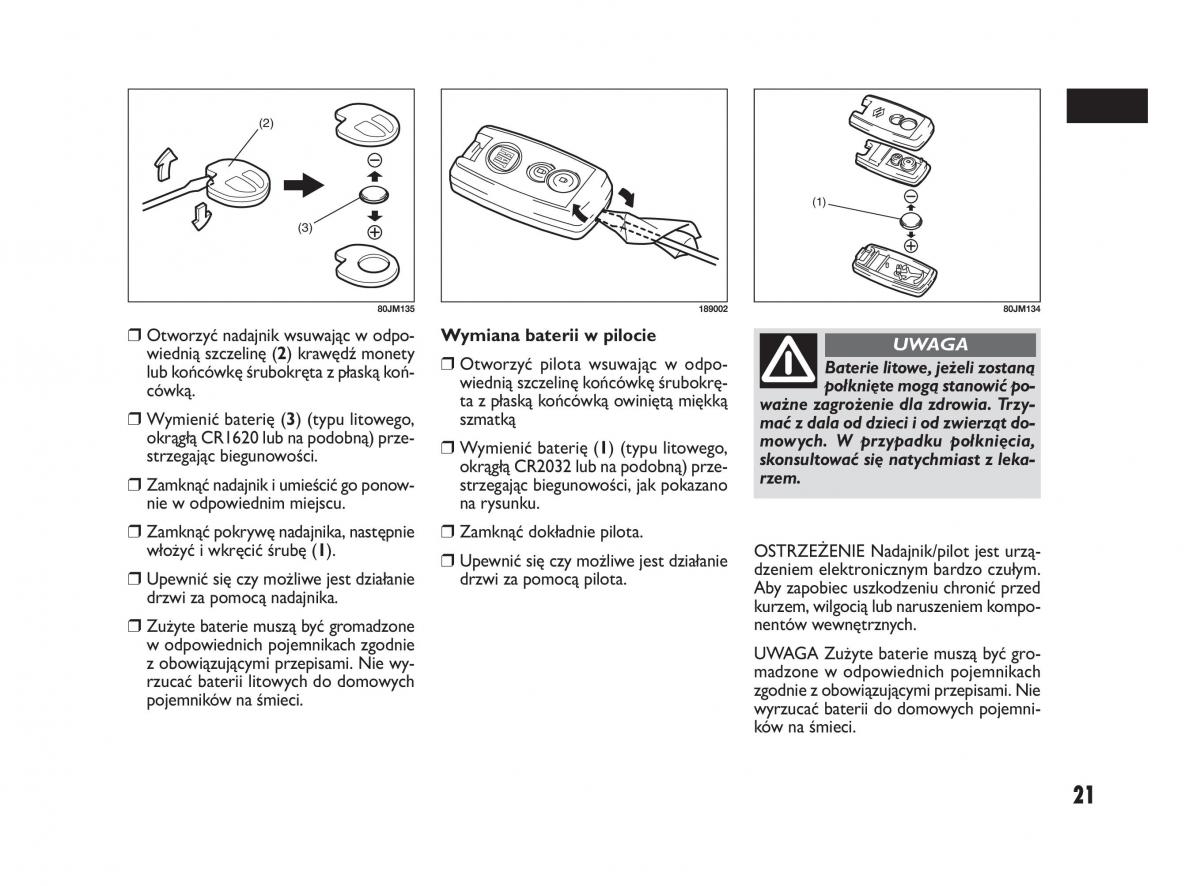 Fiat Sedici instrukcja obslugi / page 25