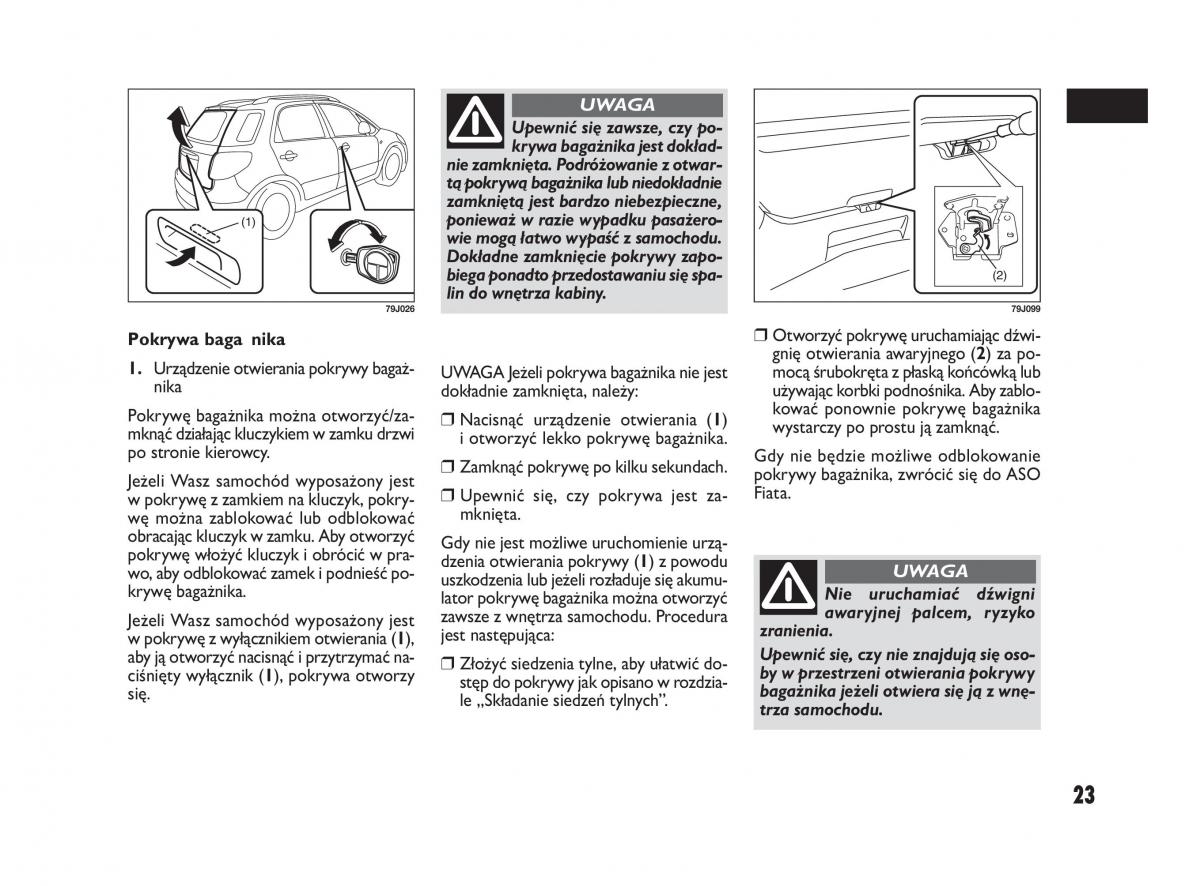 Fiat Sedici instrukcja obslugi / page 27