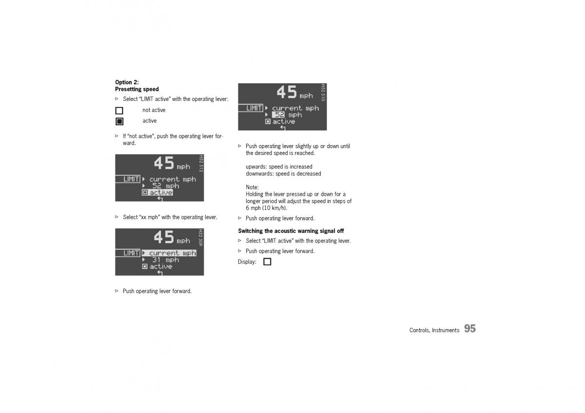 Porsche Cayman owners manual / page 95