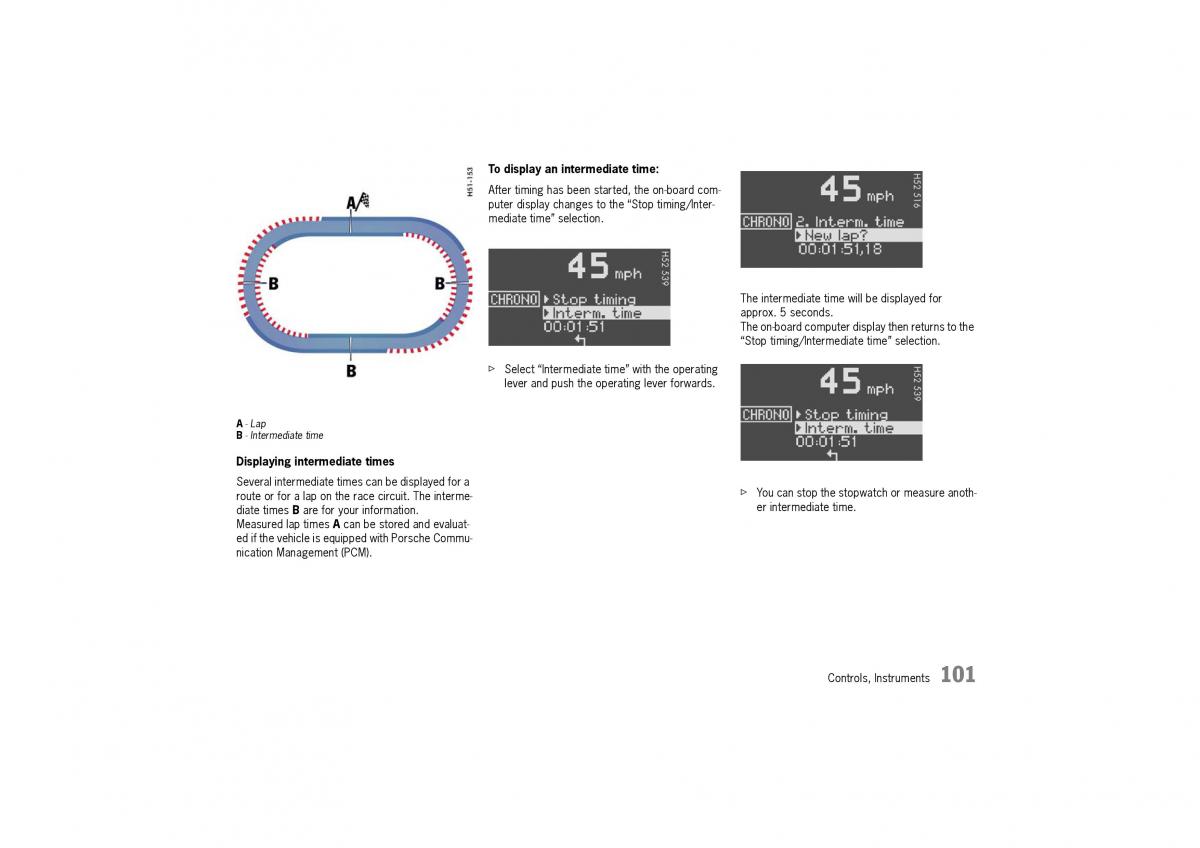 Porsche Cayman owners manual / page 101