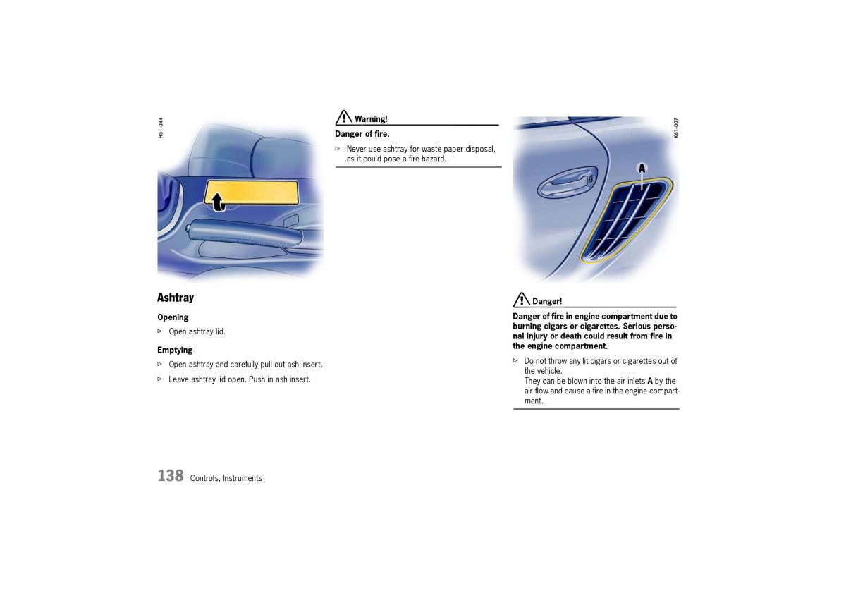 Porsche Cayman owners manual / page 138