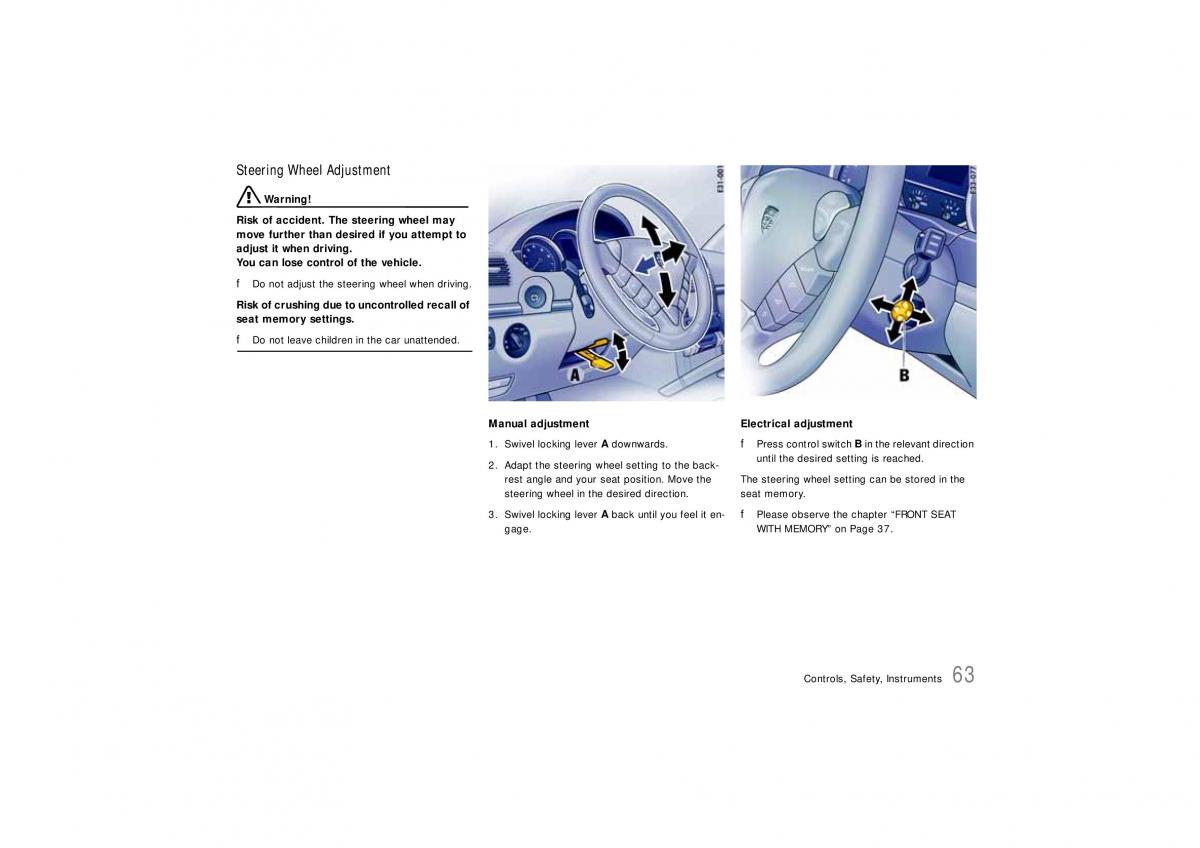 Porsche Cayenne S owners manual / page 63