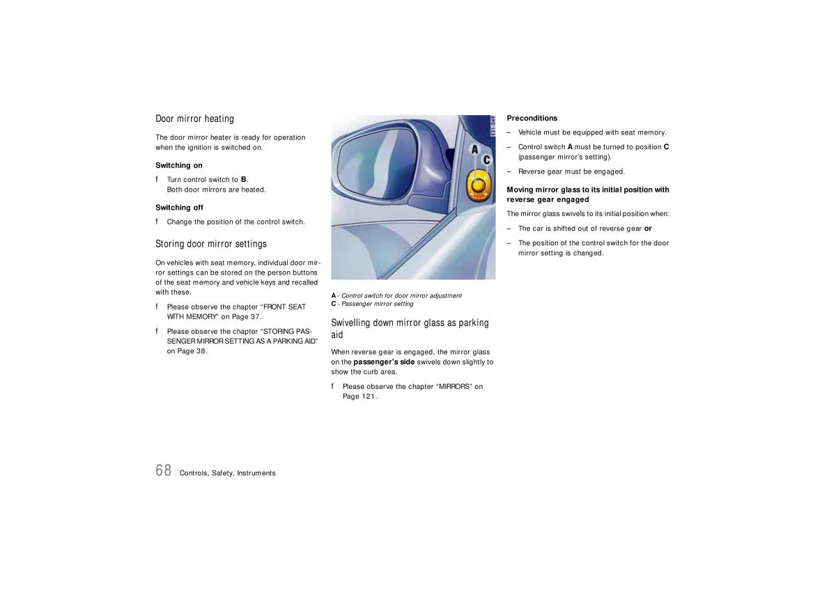 Porsche Cayenne S owners manual / page 68