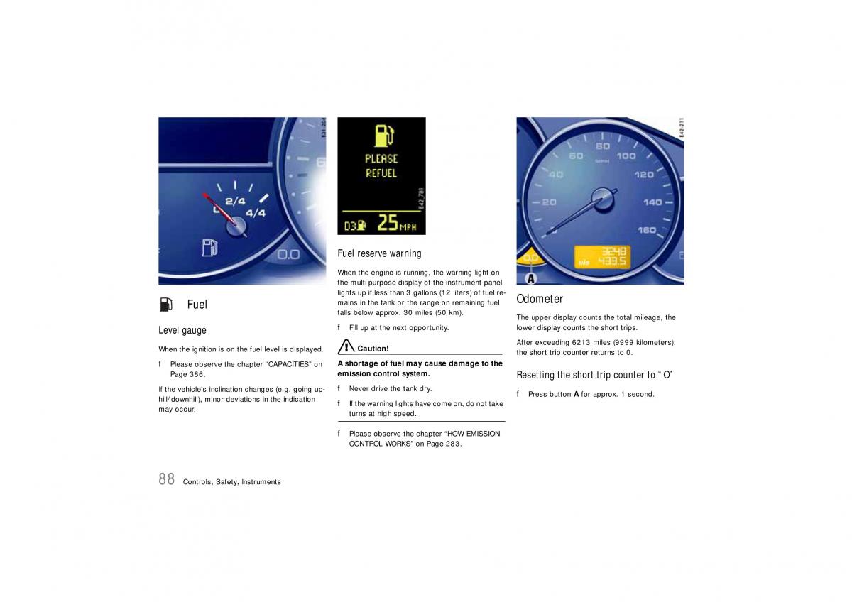 Porsche Cayenne S owners manual / page 88