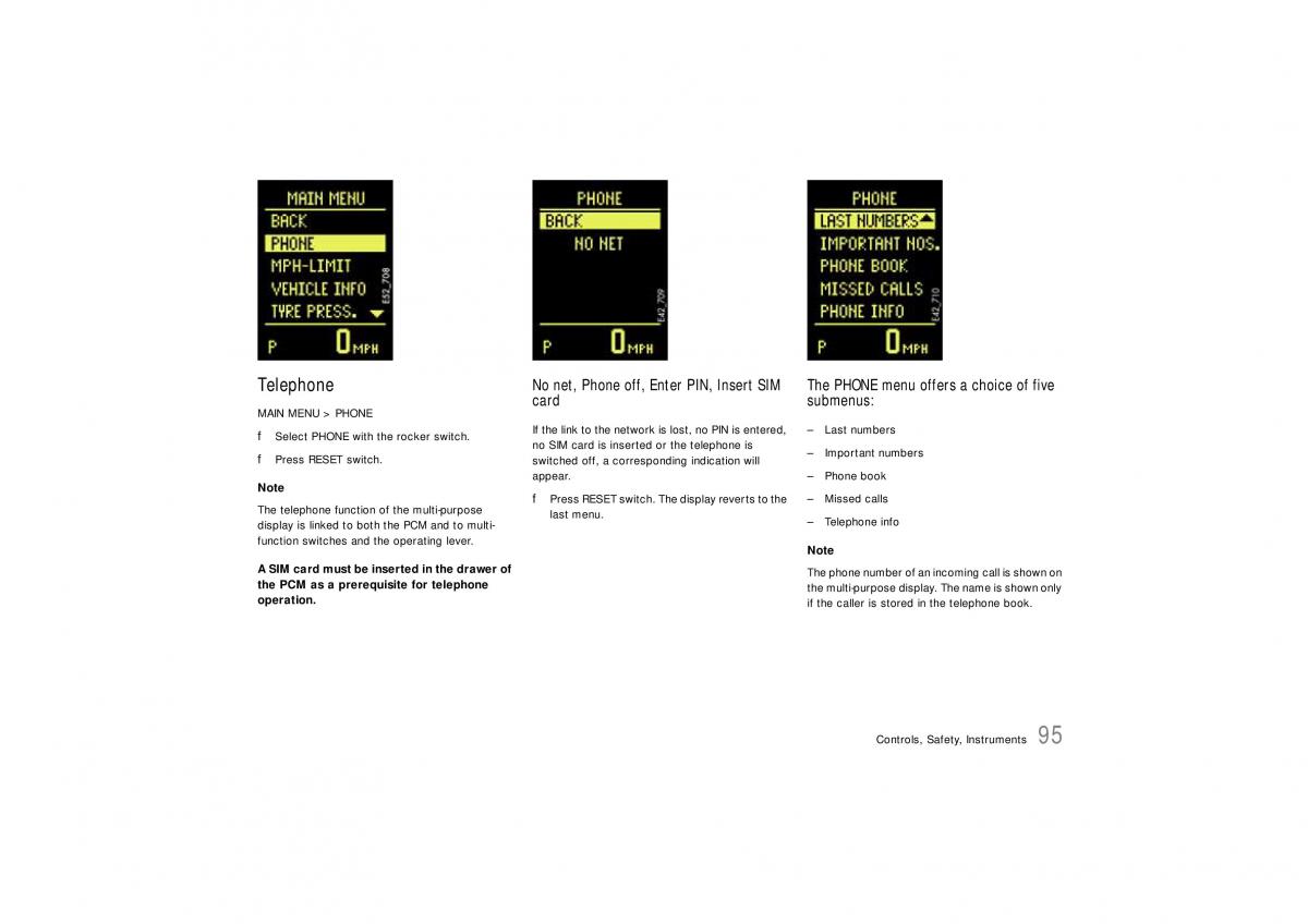 Porsche Cayenne S owners manual / page 95