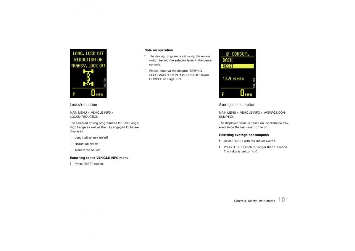 Porsche Cayenne S owners manual / page 101