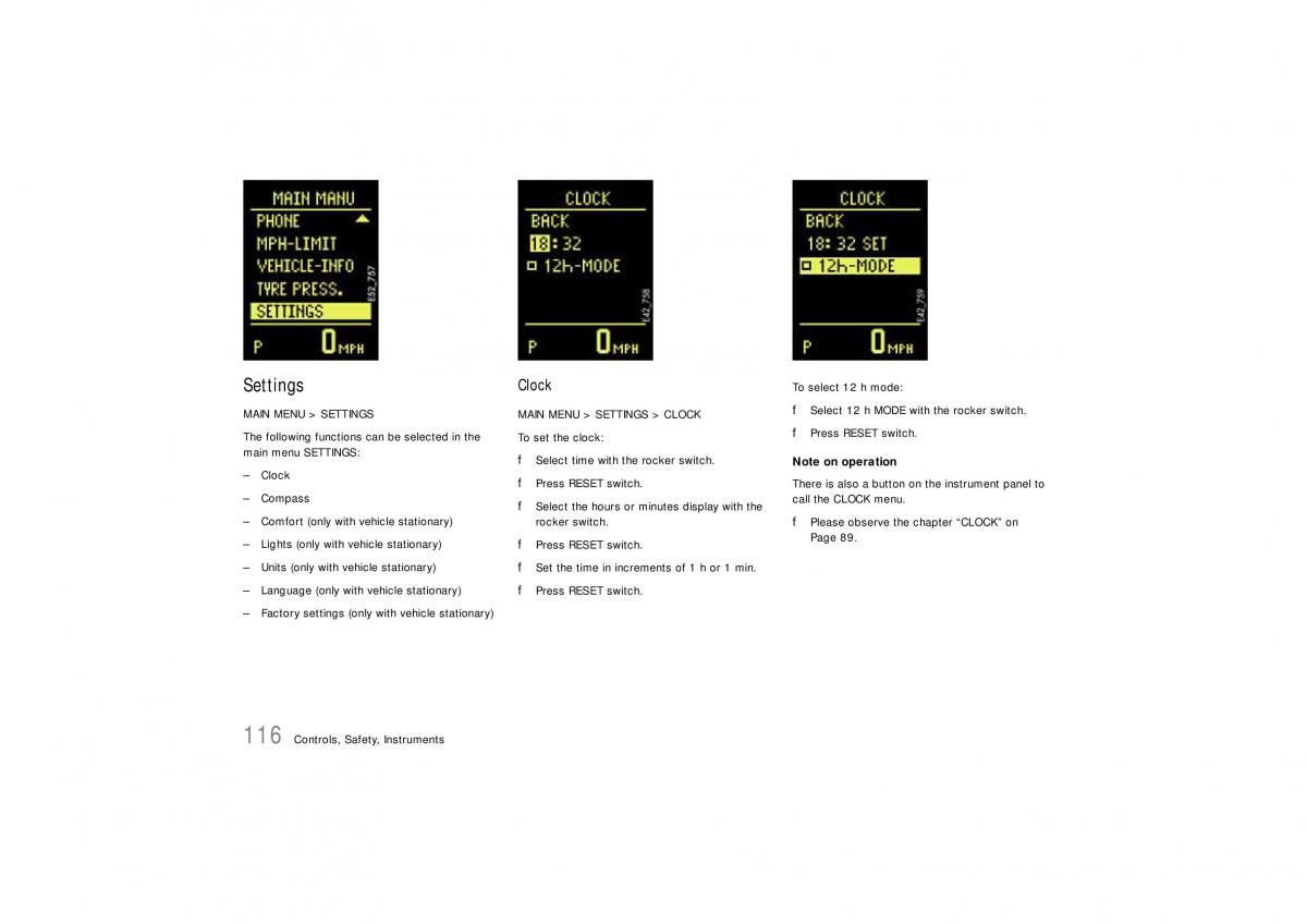 Porsche Cayenne S owners manual / page 116