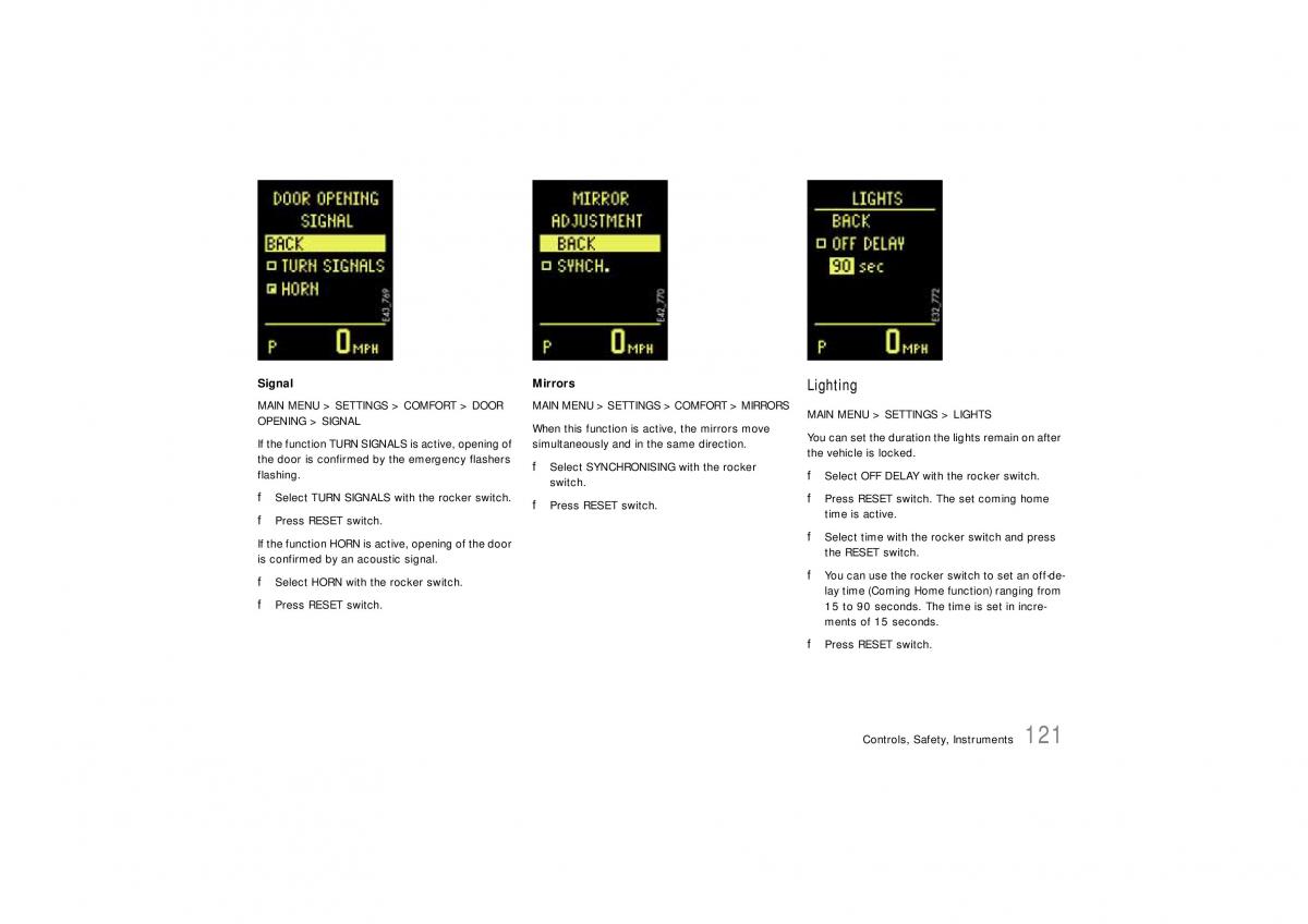 Porsche Cayenne S owners manual / page 121