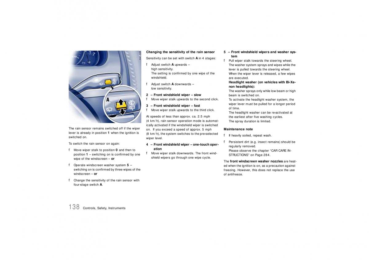 Porsche Cayenne S owners manual / page 138