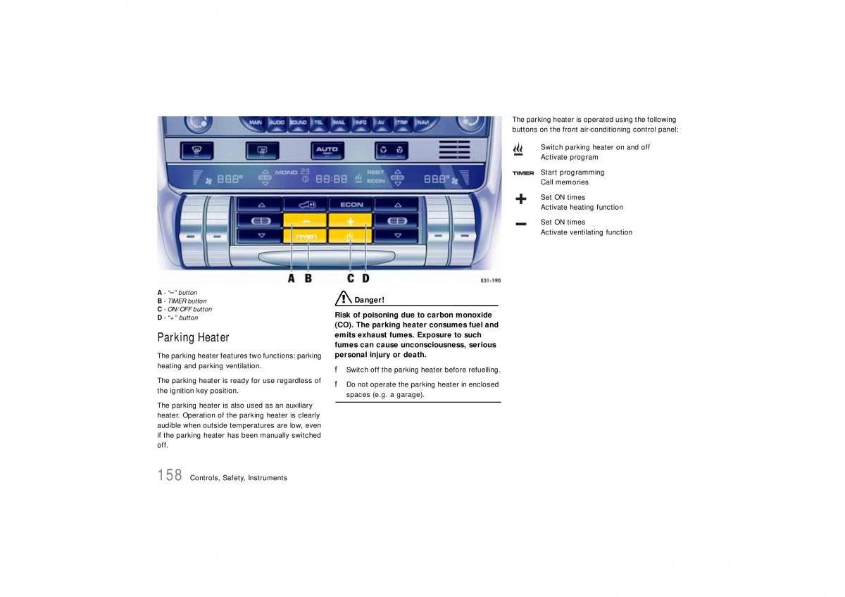 Porsche Cayenne S owners manual / page 158