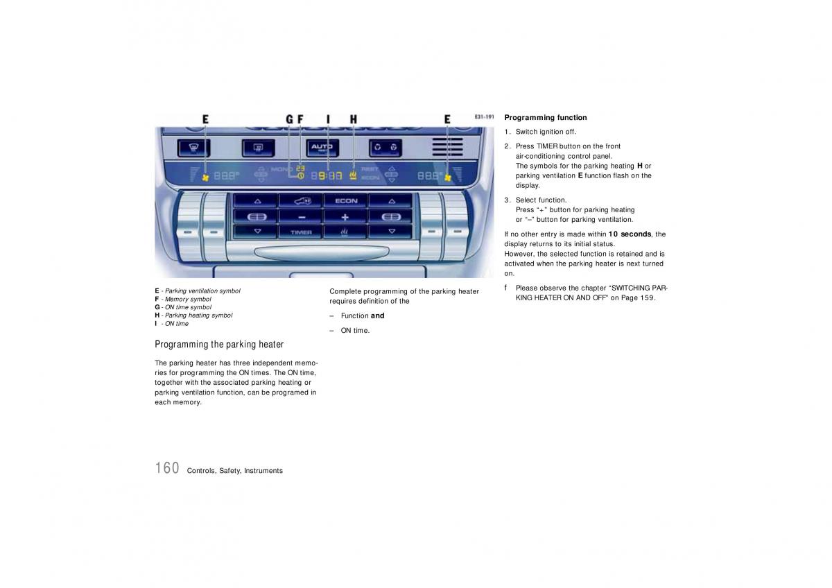 Porsche Cayenne S owners manual / page 160