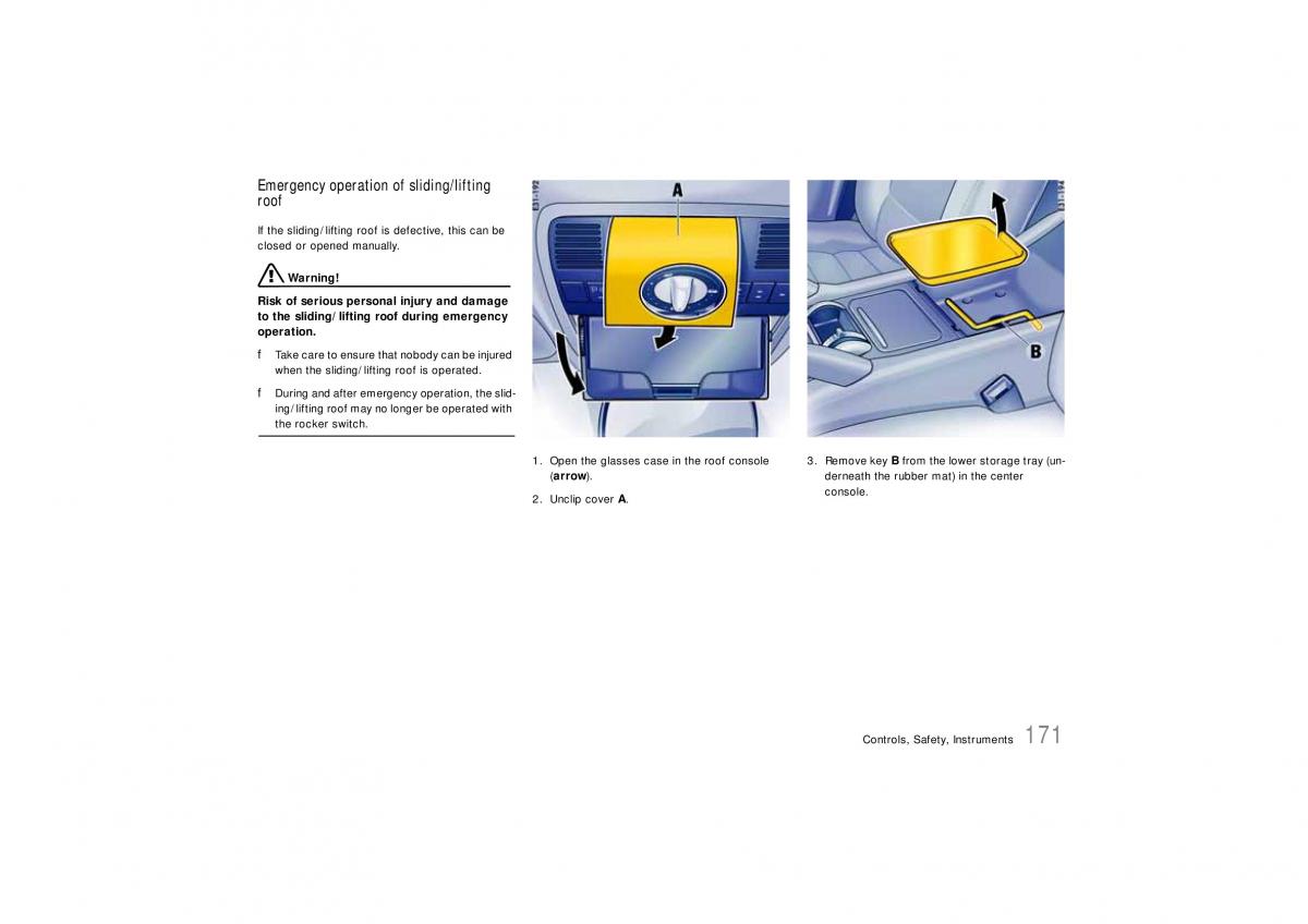 Porsche Cayenne S owners manual / page 171