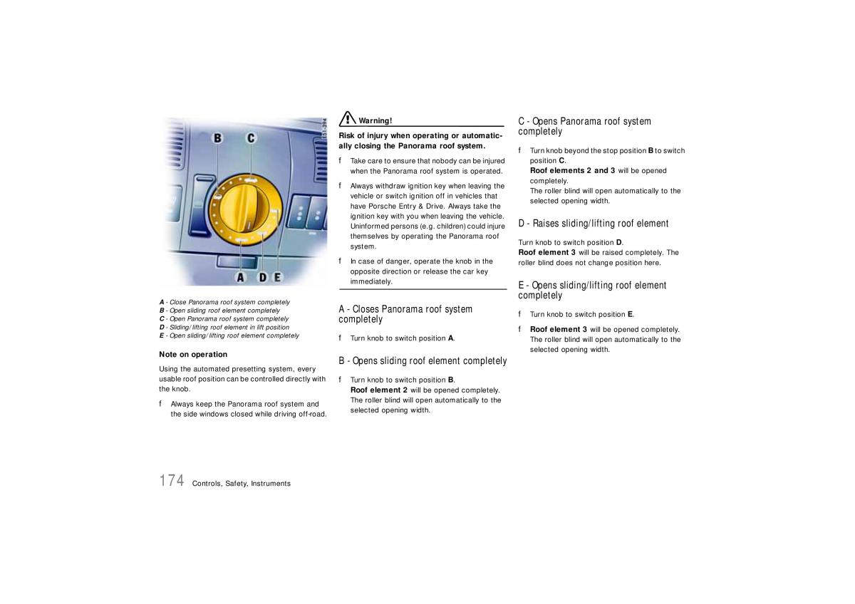 Porsche Cayenne S owners manual / page 174