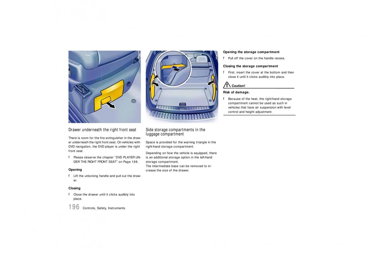 Porsche Cayenne S owners manual / page 196