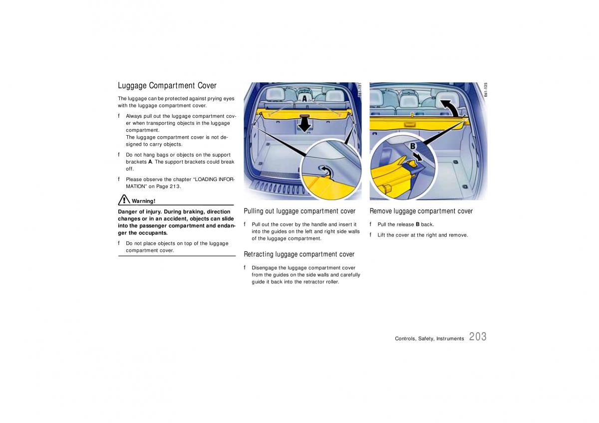 Porsche Cayenne S owners manual / page 203