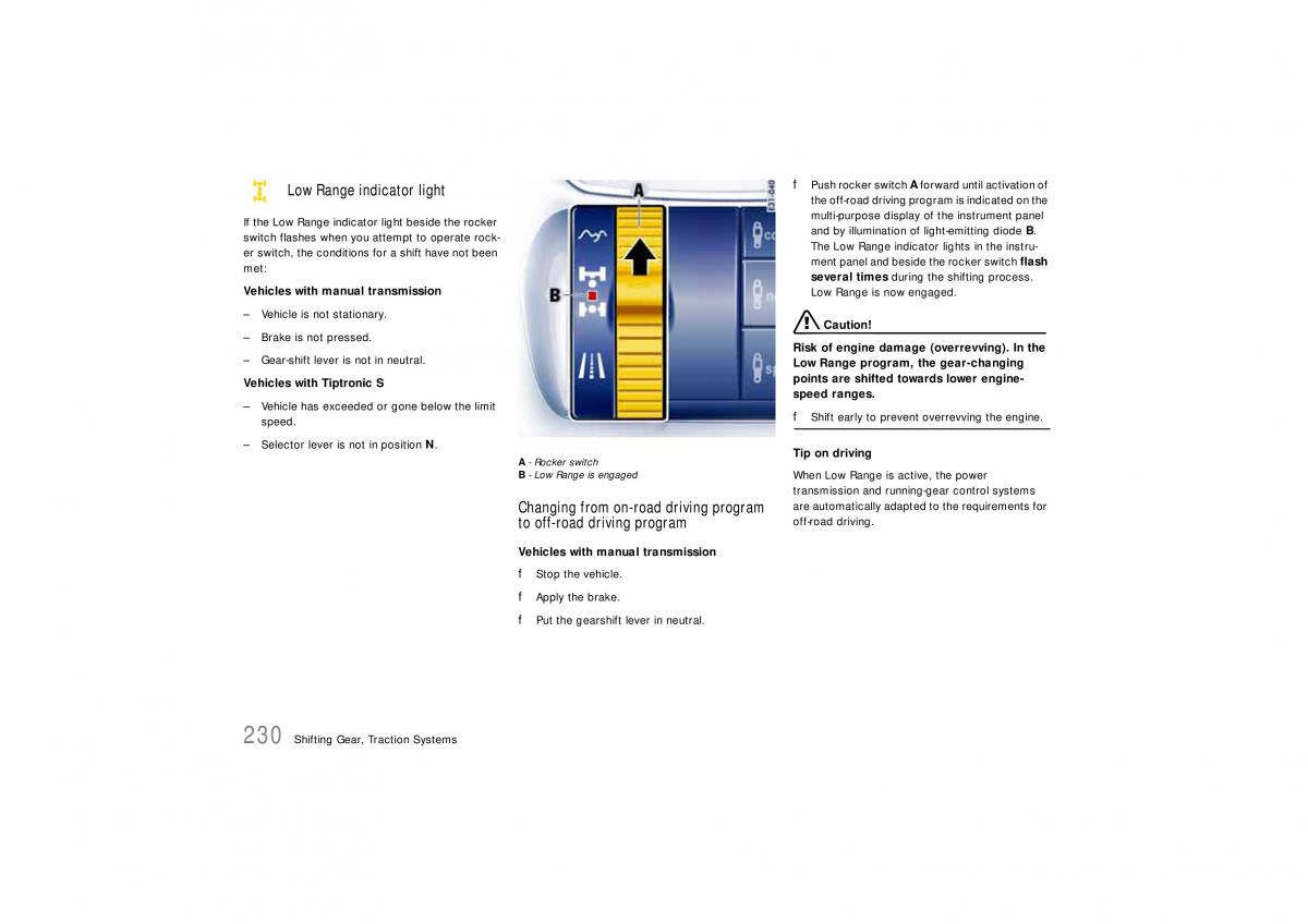 Porsche Cayenne S owners manual / page 230