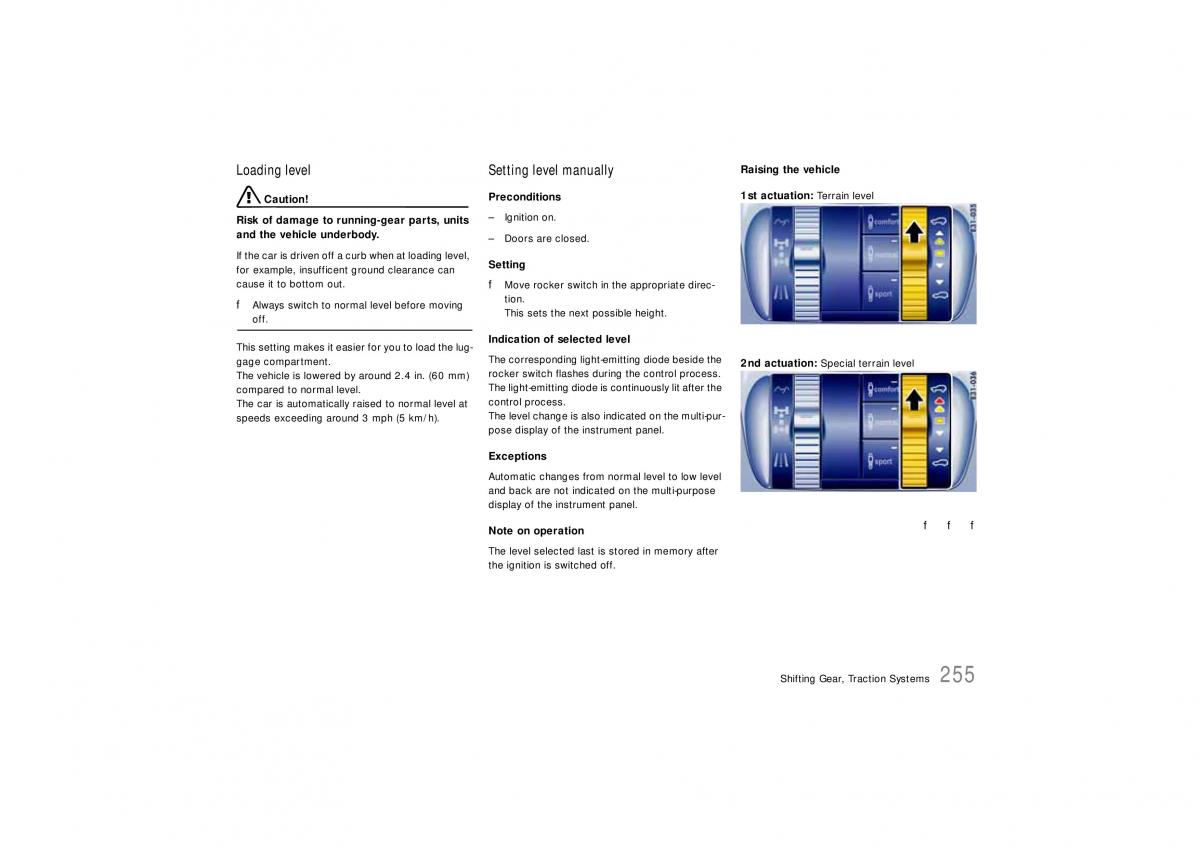 Porsche Cayenne S owners manual / page 255