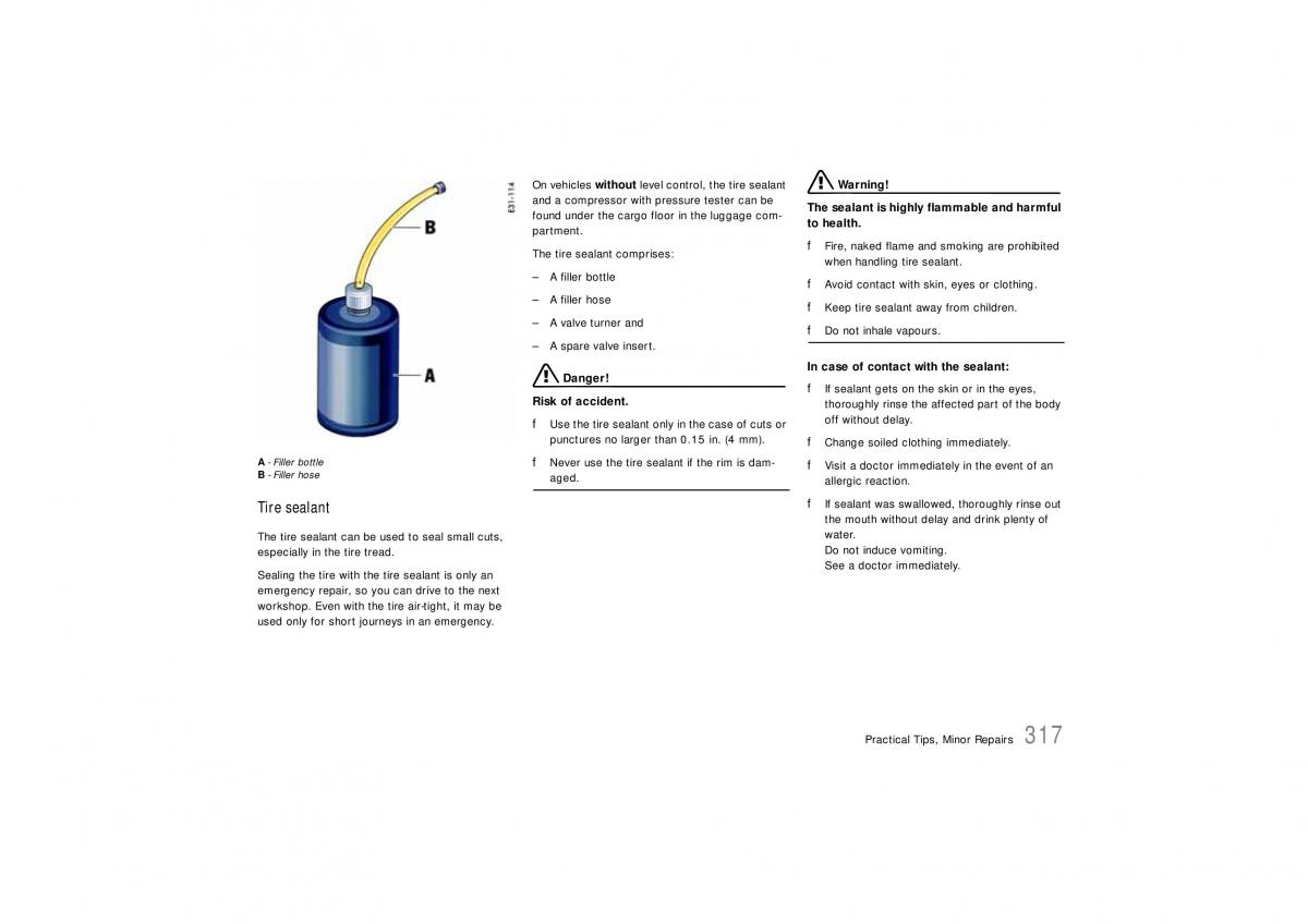 Porsche Cayenne S owners manual / page 317