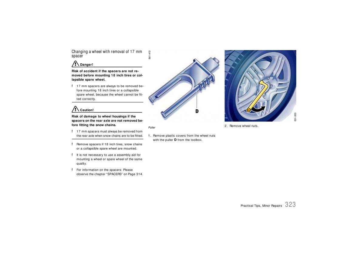 Porsche Cayenne S owners manual / page 323