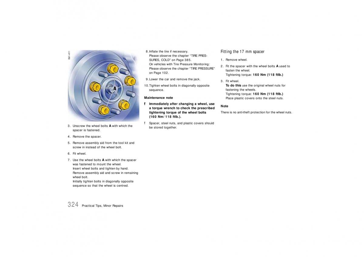 Porsche Cayenne S owners manual / page 324