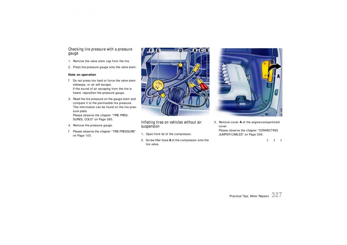 Porsche Cayenne S owners manual / page 327