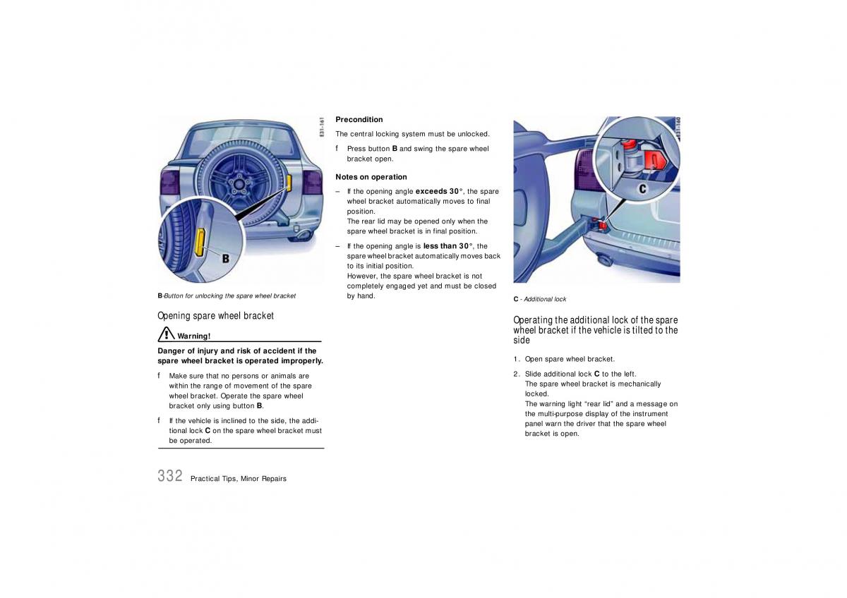 Porsche Cayenne S owners manual / page 332