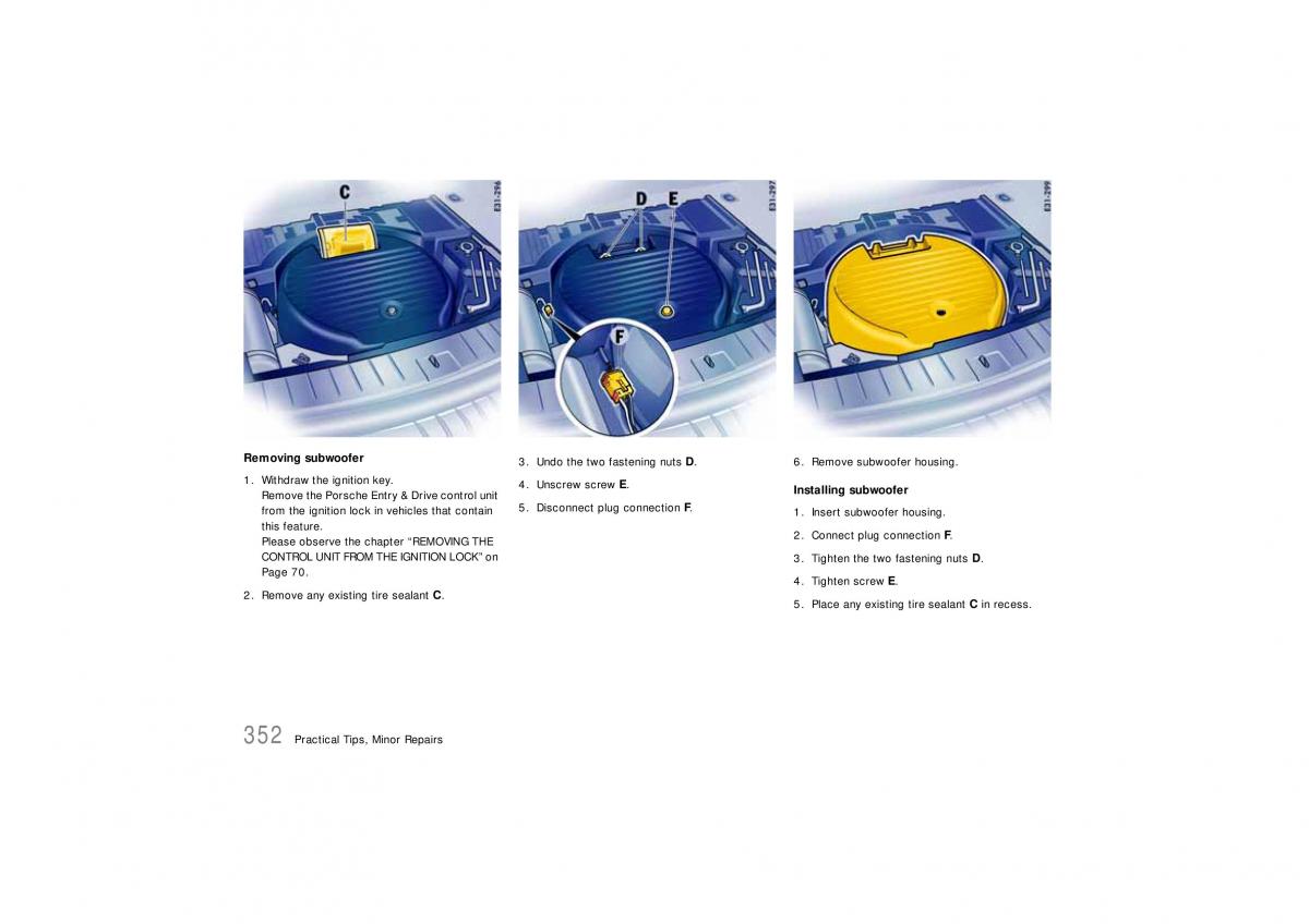 Porsche Cayenne S owners manual / page 352