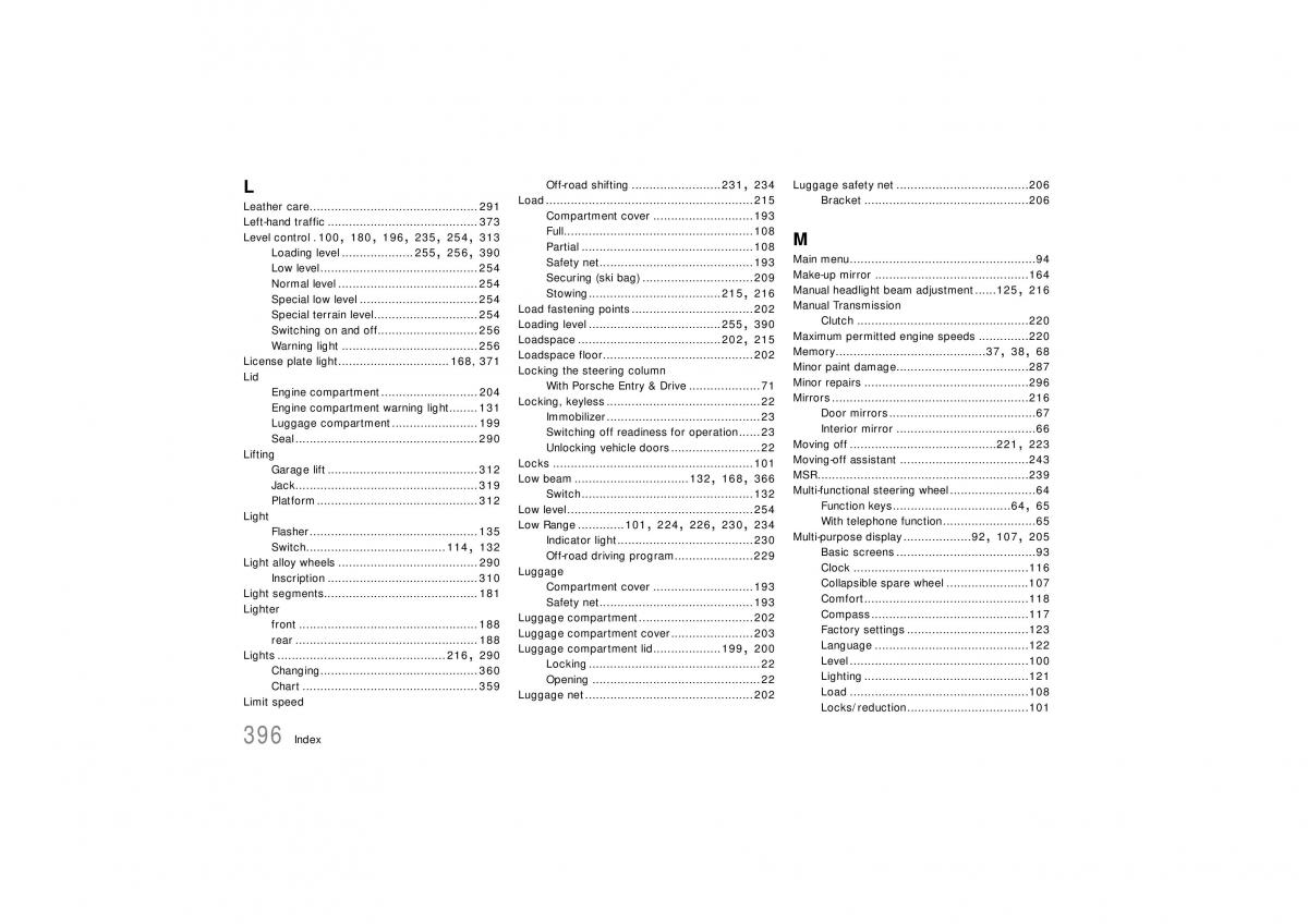 Porsche Cayenne S owners manual / page 396