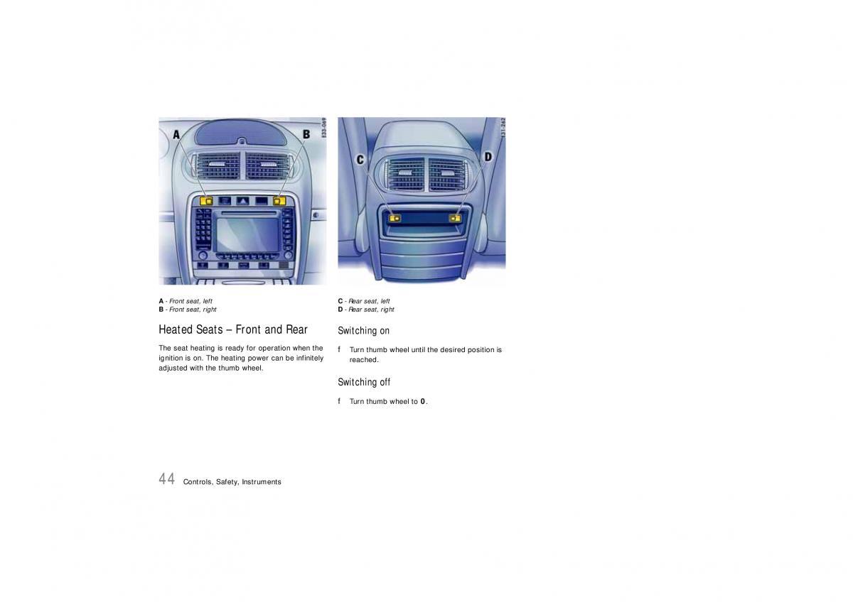 Porsche Cayenne S owners manual / page 44