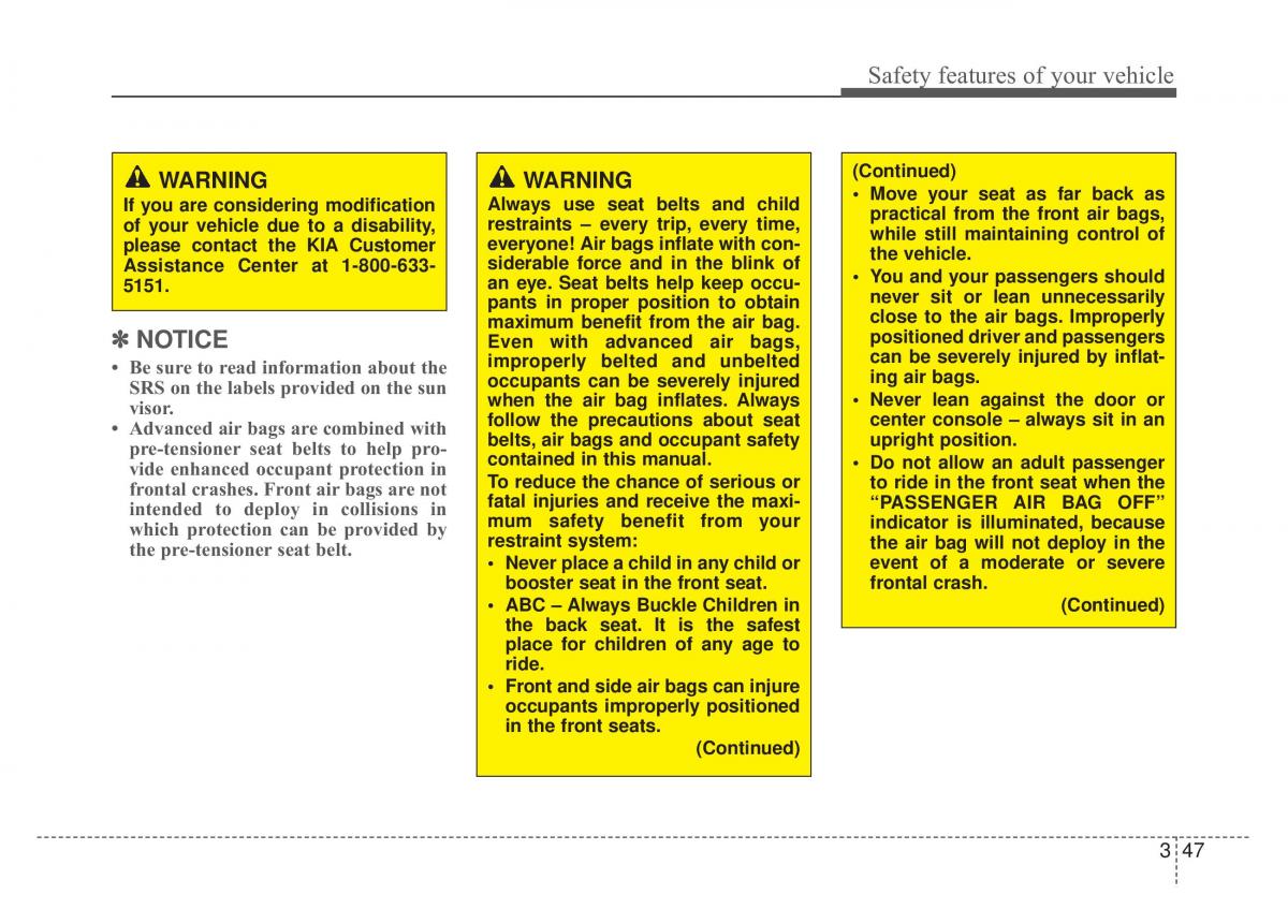 Kia Optima Magentis Lotze owners manual / page 63