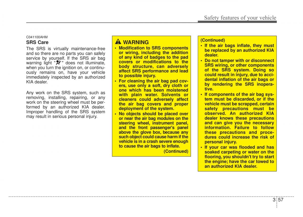 Kia Optima Magentis Lotze owners manual / page 73