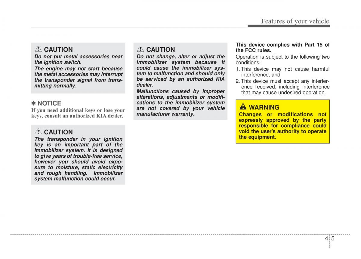 Kia Optima Magentis Lotze owners manual / page 80