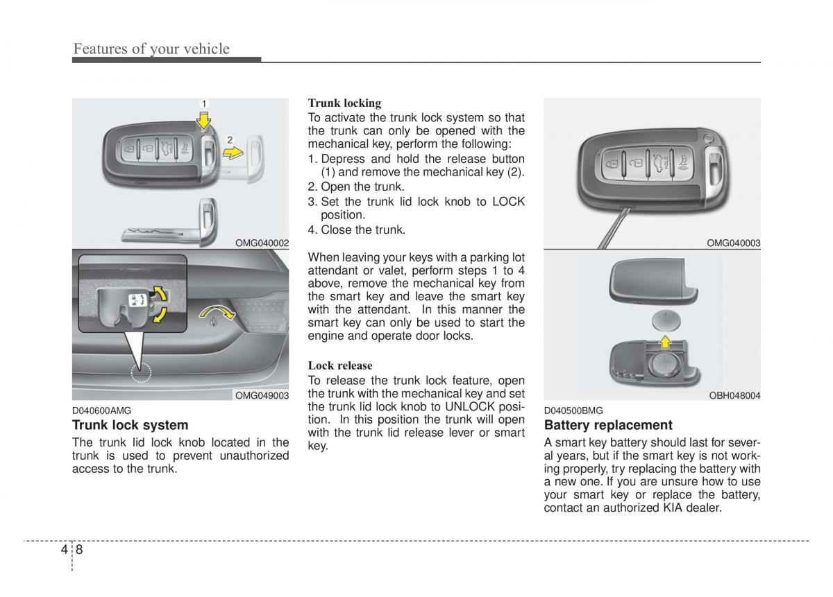 Kia Optima Magentis Lotze owners manual / page 83