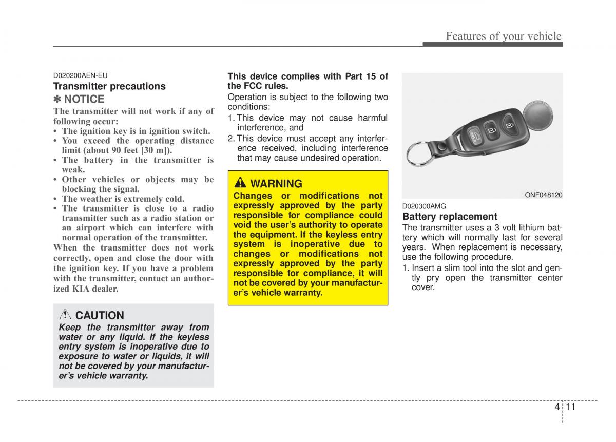 Kia Optima Magentis Lotze owners manual / page 86