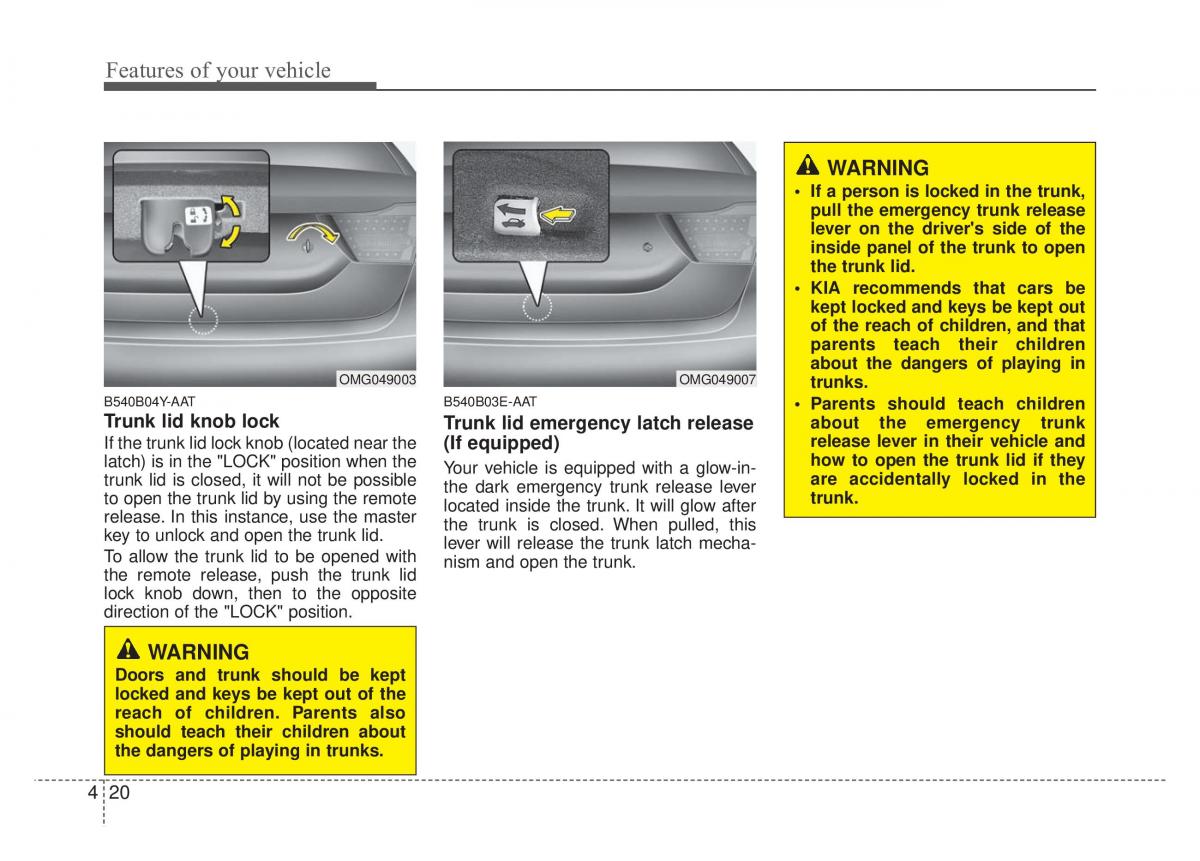 Kia Optima Magentis Lotze owners manual / page 95