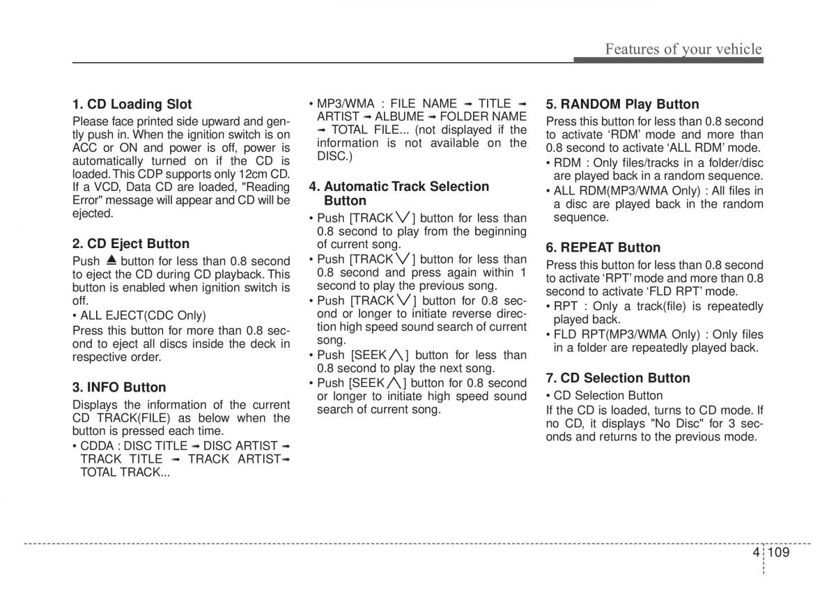 Kia Optima Magentis Lotze owners manual / page 184