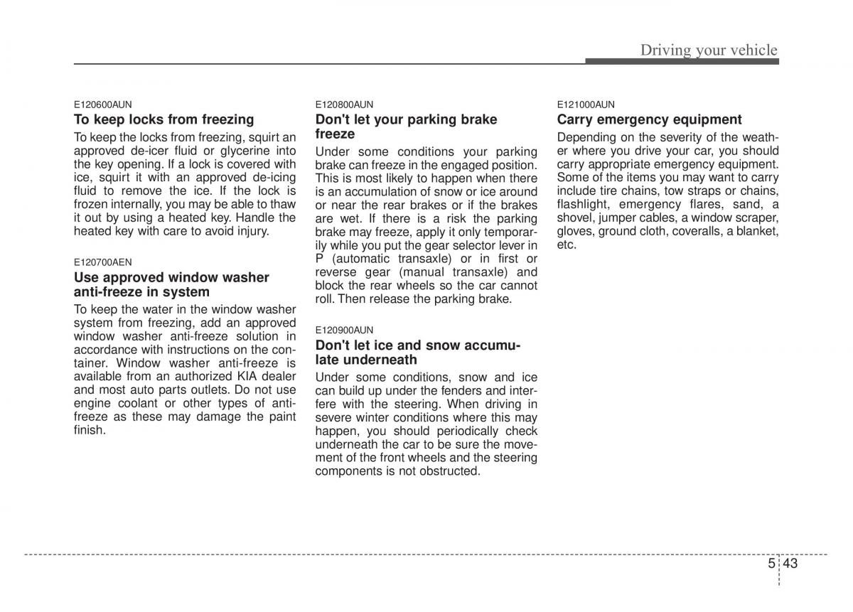 Kia Optima Magentis Lotze owners manual / page 242