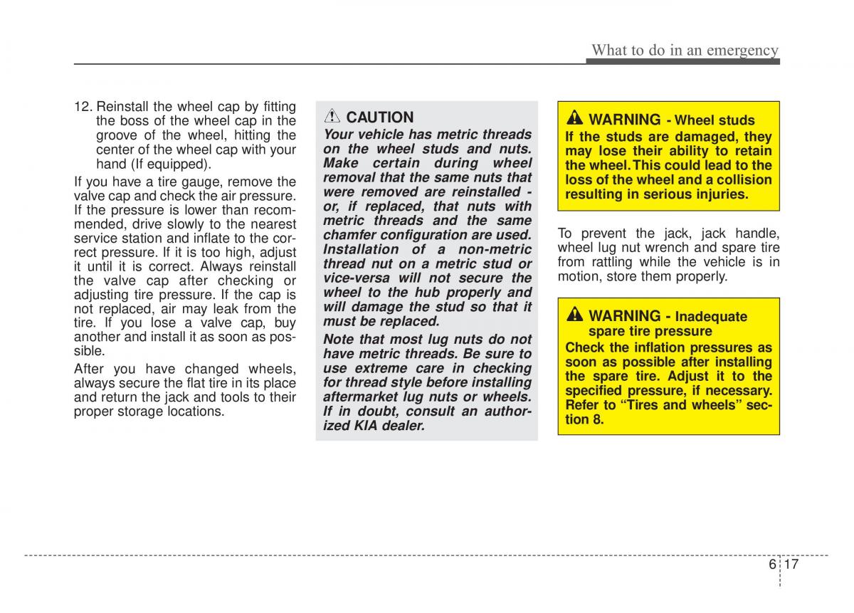 Kia Optima Magentis Lotze owners manual / page 272