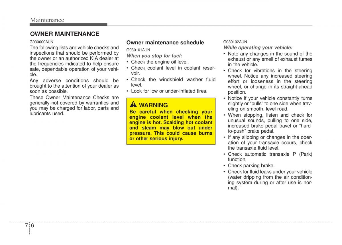 Kia Optima Magentis Lotze owners manual / page 284