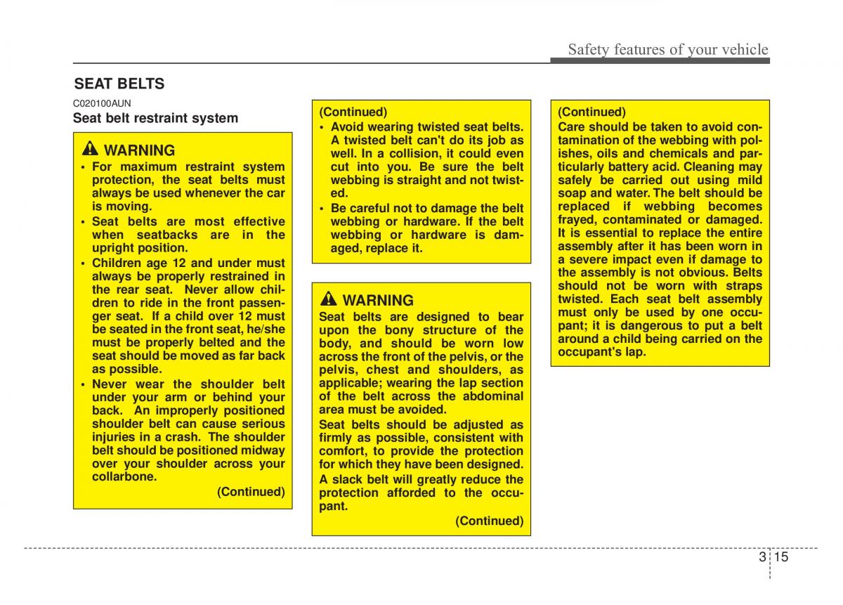 Kia Optima Magentis Lotze owners manual / page 31