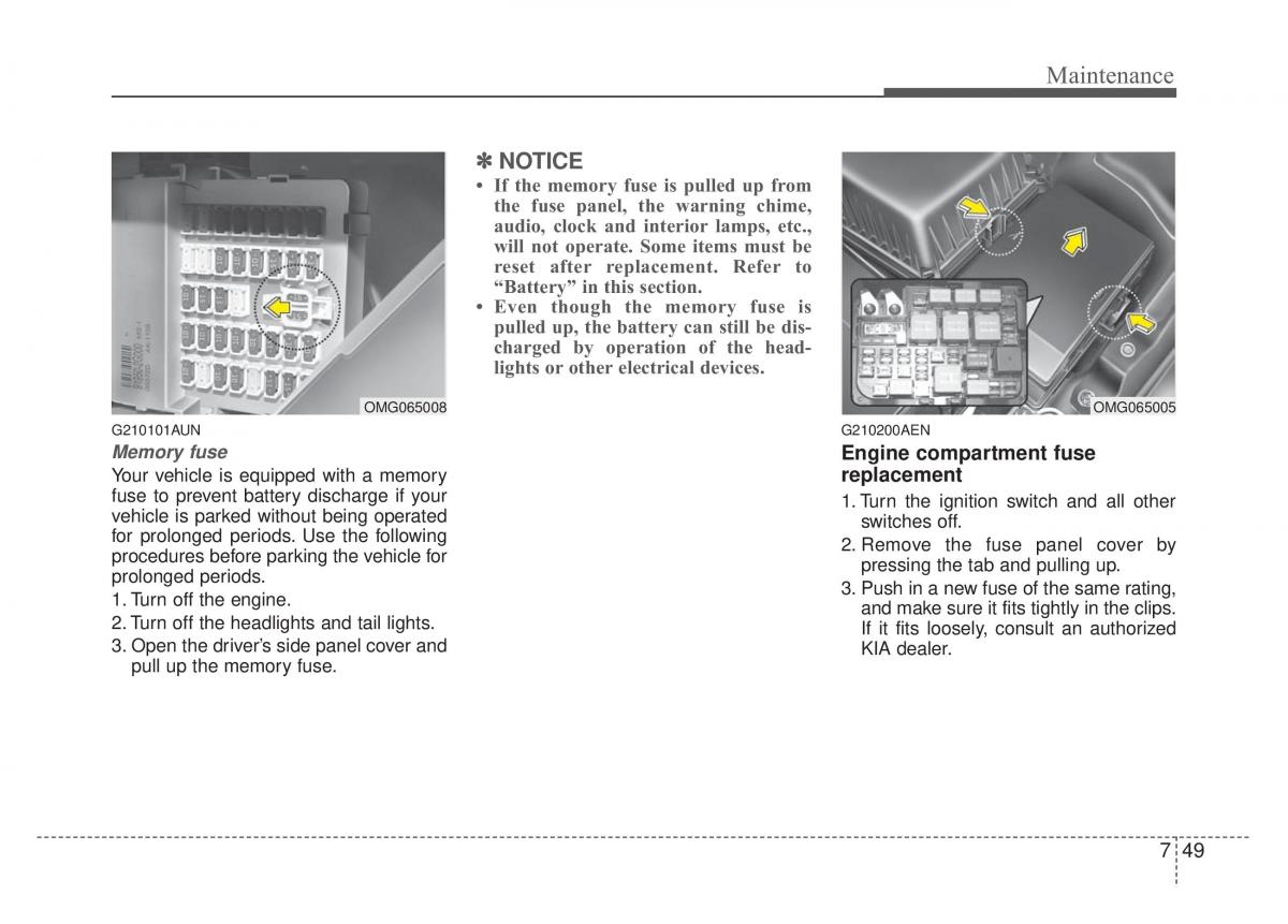 Kia Optima Magentis Lotze owners manual / page 327