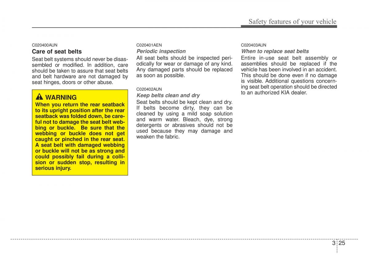 Kia Optima Magentis Lotze owners manual / page 41