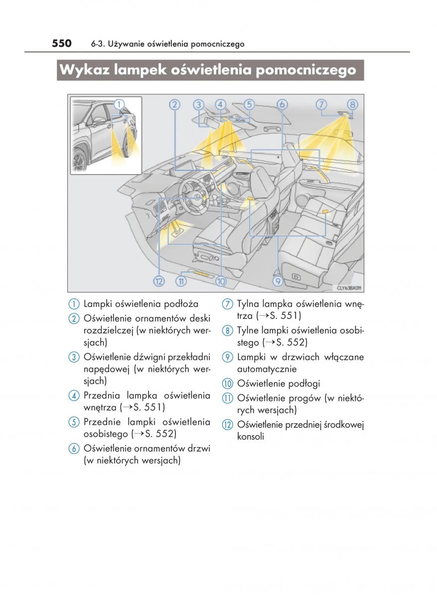 Lexus RX 200t IV 4 instrukcja obslugi / page 550