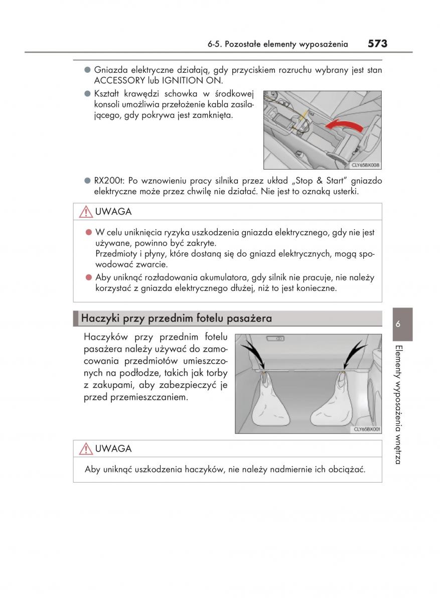Lexus RX 200t IV 4 instrukcja obslugi / page 573