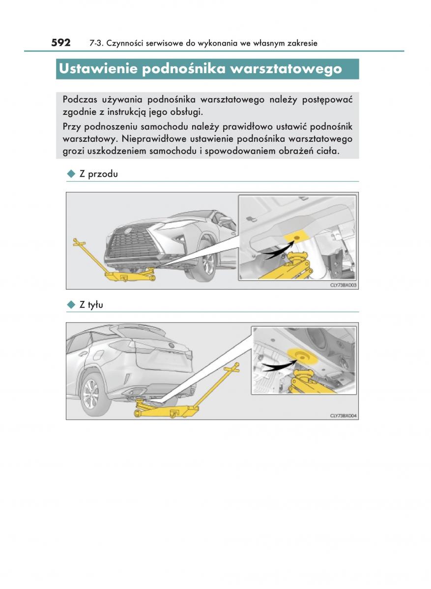 Lexus RX 200t IV 4 instrukcja obslugi / page 592