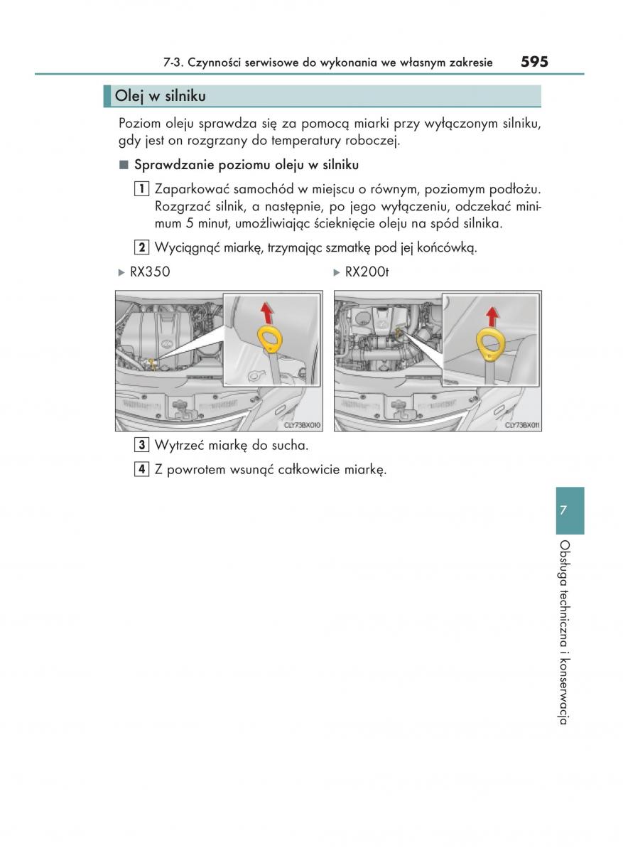 Lexus RX 200t IV 4 instrukcja obslugi / page 595