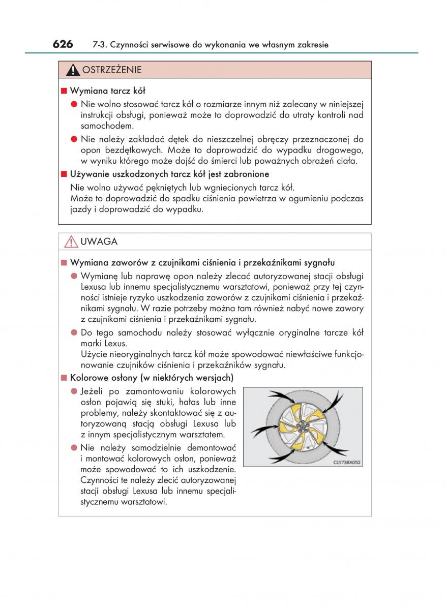 Lexus RX 200t IV 4 instrukcja obslugi / page 626