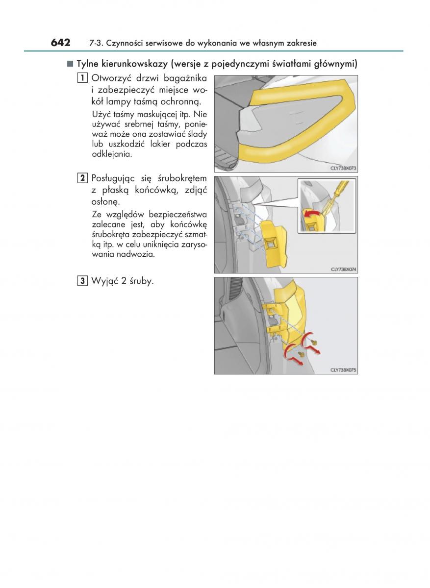 Lexus RX 200t IV 4 instrukcja obslugi / page 642